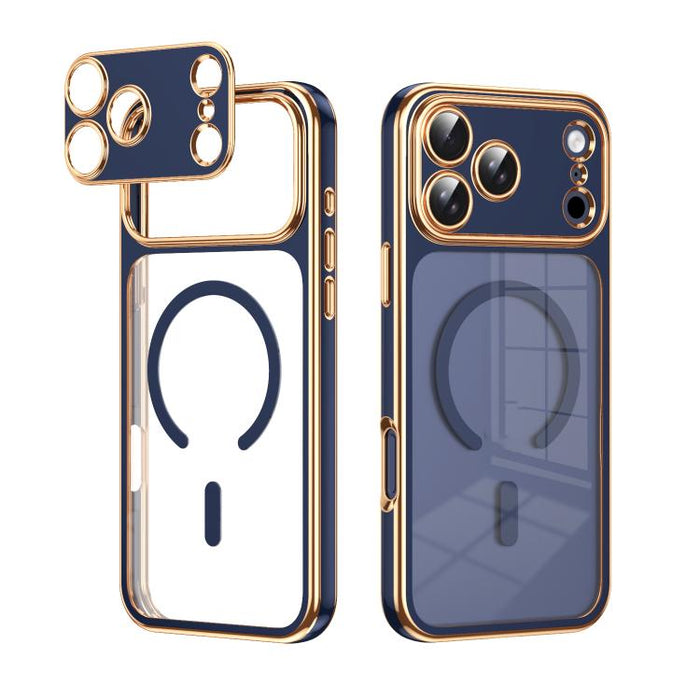 Funda magnética a prueba de golpes para teléfono, fabricada en TPU bicolor con revestimiento electrochapado y lente desmontable., For iPhone 17 Pro Max, For iPhone 17 Pro