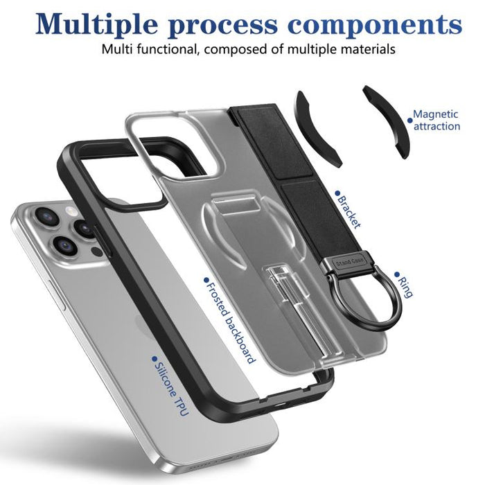 Funda magnética a prueba de golpes con soporte de anilla en D, respetuosa con la piel, For iPhone 14 Pro Max, For iPhone 13 Pro Max, For iPhone 13 Pro, For iPhone 13
