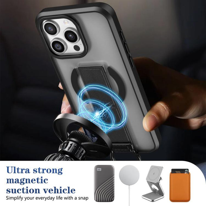 Funda magnética a prueba de golpes con soporte de anilla en D, respetuosa con la piel, For iPhone 14 Pro Max, For iPhone 13 Pro Max, For iPhone 13 Pro, For iPhone 13