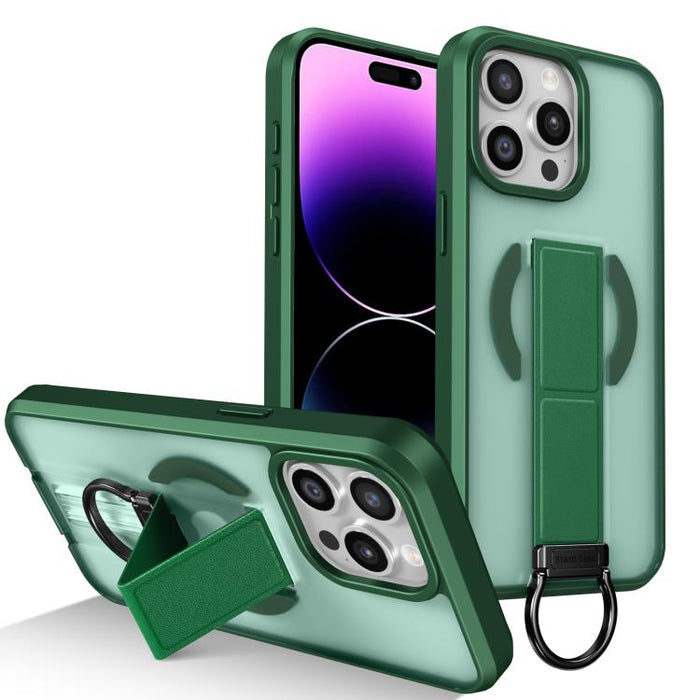 Funda magnética a prueba de golpes con soporte de anilla en D, respetuosa con la piel, For iPhone 14 Pro Max, For iPhone 13 Pro Max, For iPhone 13 Pro, For iPhone 13