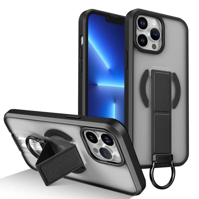 Funda magnética a prueba de golpes con soporte de anilla en D, respetuosa con la piel, For iPhone 14 Pro Max, For iPhone 13 Pro Max, For iPhone 13 Pro, For iPhone 13