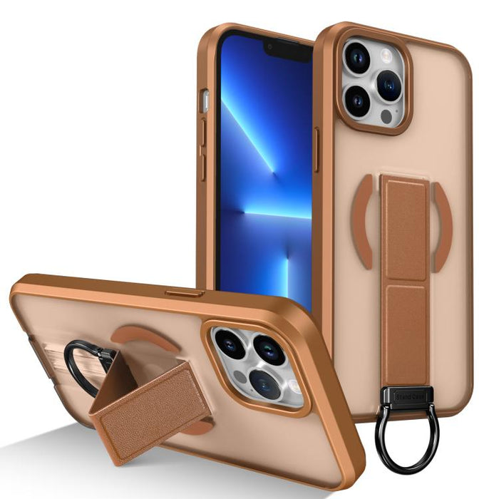 Funda magnética a prueba de golpes con soporte de anilla en D, respetuosa con la piel, For iPhone 14 Pro Max, For iPhone 13 Pro Max, For iPhone 13 Pro, For iPhone 13