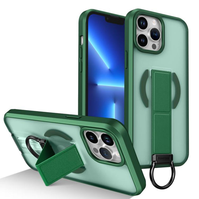 Funda magnética a prueba de golpes con soporte de anilla en D, respetuosa con la piel, For iPhone 14 Pro Max, For iPhone 13 Pro Max, For iPhone 13 Pro, For iPhone 13