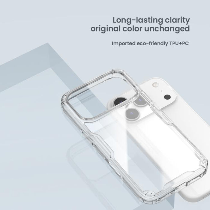 Funda para teléfono NILLKIN Ultra Transparente de PC + TPU, For iPhone 17 Pro Max, For iPhone 17 Pro, For iPhone 17, For iPhone Air