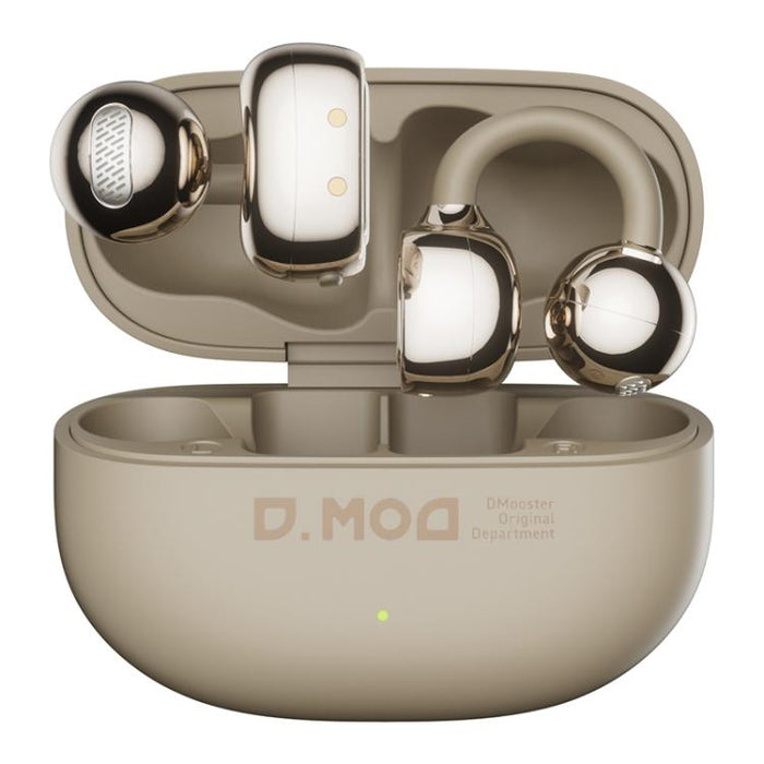 Auriculares inalámbricos Bluetooth D MOOSTER D68 con clip y parte trasera abierta
