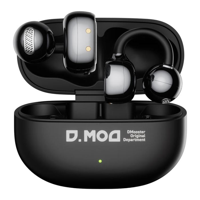 Auriculares inalámbricos Bluetooth D MOOSTER D68 con clip y parte trasera abierta