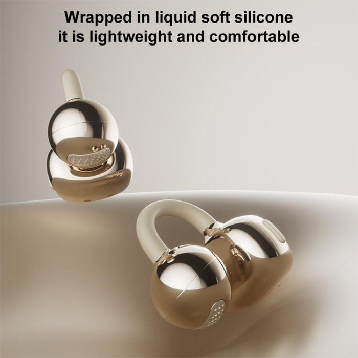 Auriculares inalámbricos Bluetooth D MOOSTER D68 con clip y parte trasera abierta