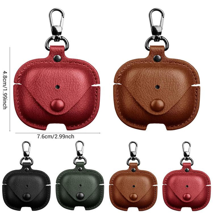 Funda protectora de cuero para auriculares XDcase Business con gancho, For AirPods Pro 3, For AirPods 4, For AirPods Pro 2 / 1