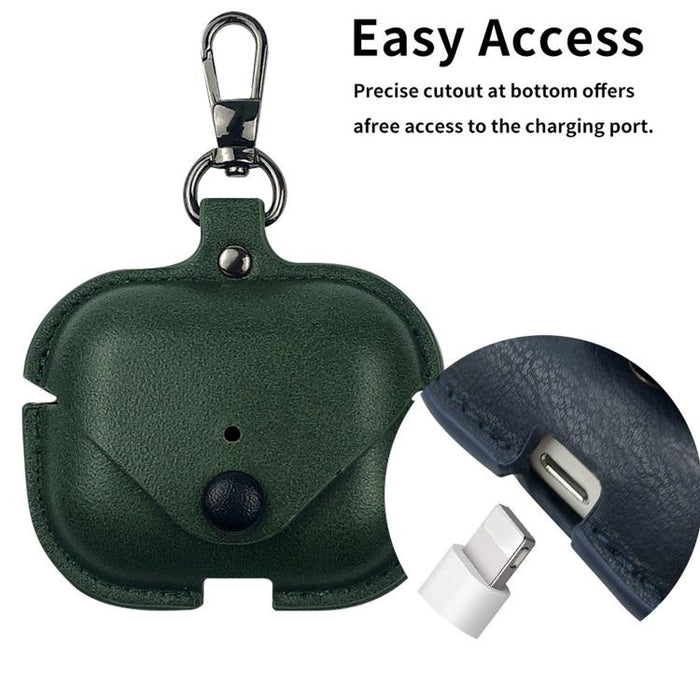 Funda protectora de cuero para auriculares XDcase Business con gancho, For AirPods Pro 3, For AirPods 4, For AirPods Pro 2 / 1