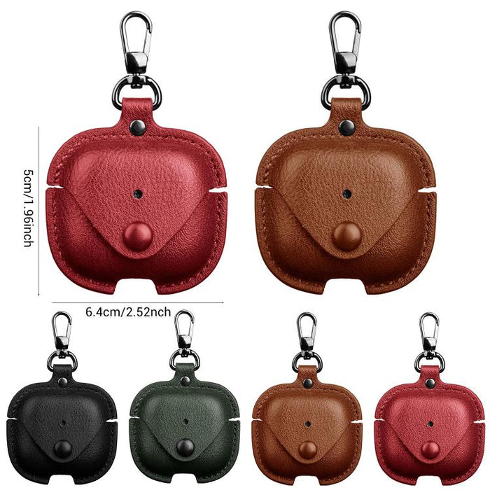 Funda protectora de cuero para auriculares XDcase Business con gancho, For AirPods Pro 3, For AirPods 4, For AirPods Pro 2 / 1