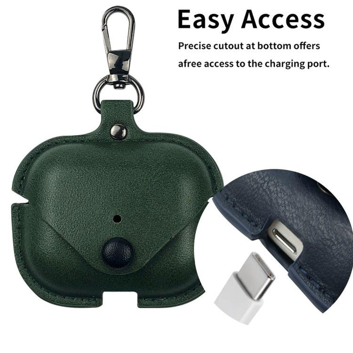 Funda protectora de cuero para auriculares XDcase Business con gancho, For AirPods Pro 3, For AirPods 4, For AirPods Pro 2 / 1