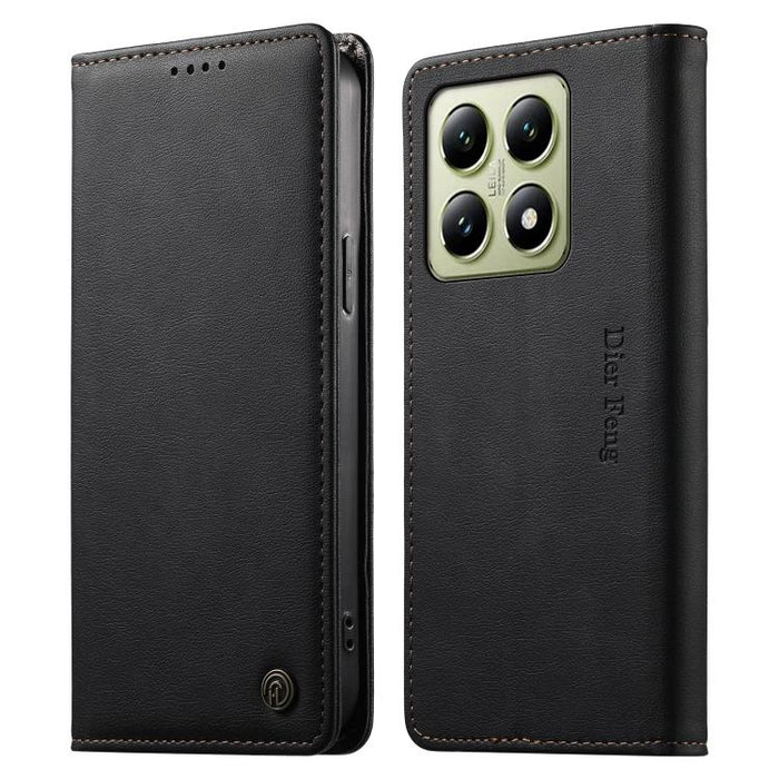 Funda para teléfono Dierfeng de cuero vegano con cierre magnético y protección RFID., For Xiaomi 15, For Xiaomi 14T Pro, For Xiaomi 14T, For Xiaomi Poco F6 / Redmi Turbo 3
