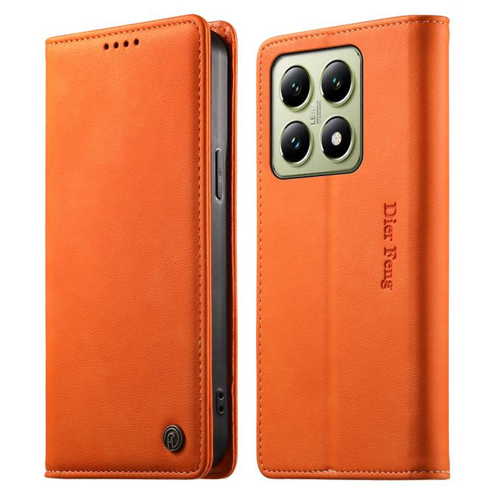 Funda para teléfono Dierfeng de cuero vegano con cierre magnético y protección RFID., For Xiaomi 15, For Xiaomi 14T Pro, For Xiaomi 14T, For Xiaomi Poco F6 / Redmi Turbo 3