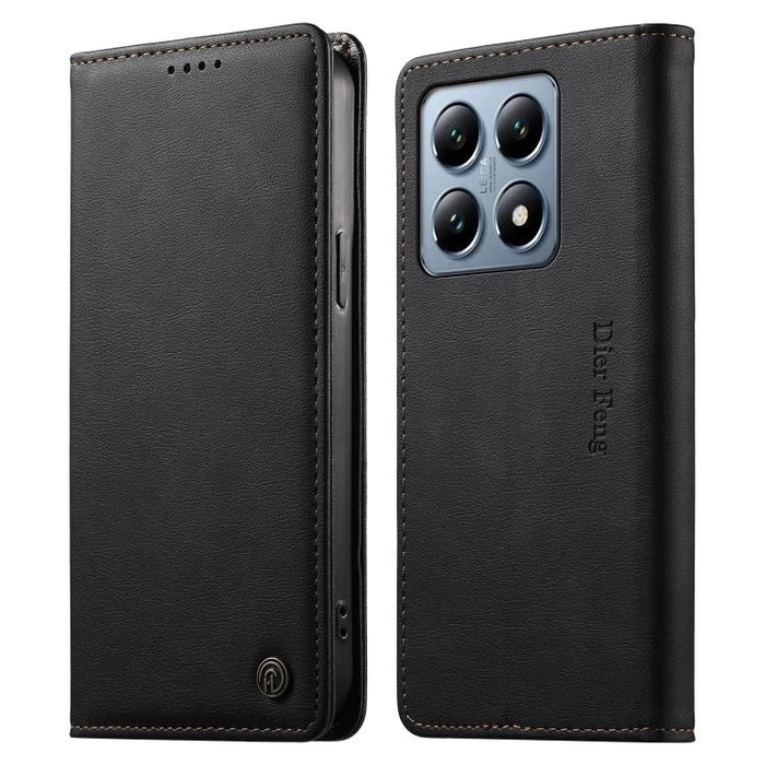 Funda para teléfono Dierfeng de cuero vegano con cierre magnético y protección RFID., For Xiaomi 15, For Xiaomi 14T Pro, For Xiaomi 14T, For Xiaomi Poco F6 / Redmi Turbo 3