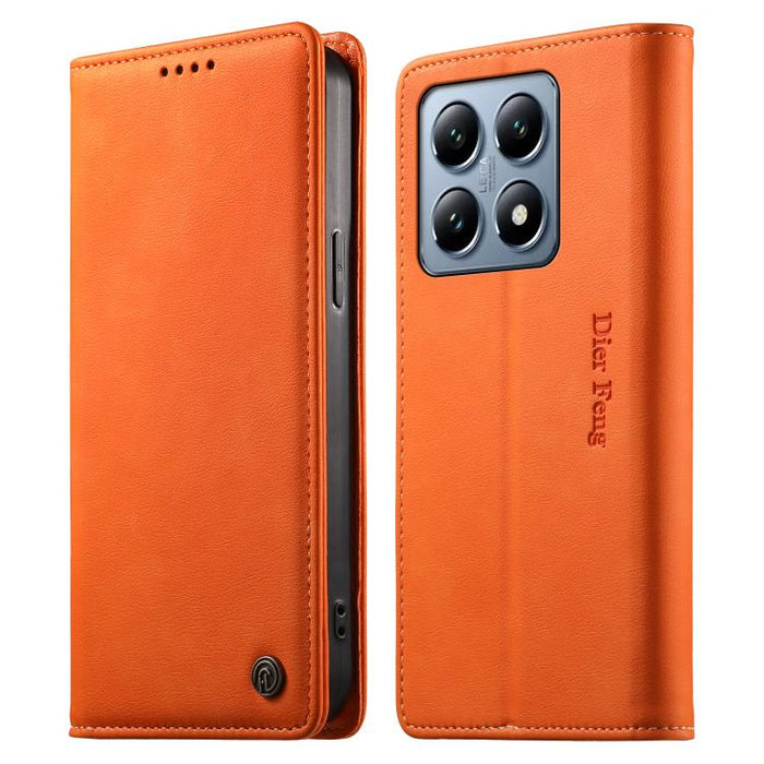 Funda para teléfono Dierfeng de cuero vegano con cierre magnético y protección RFID., For Xiaomi 15, For Xiaomi 14T Pro, For Xiaomi 14T, For Xiaomi Poco F6 / Redmi Turbo 3
