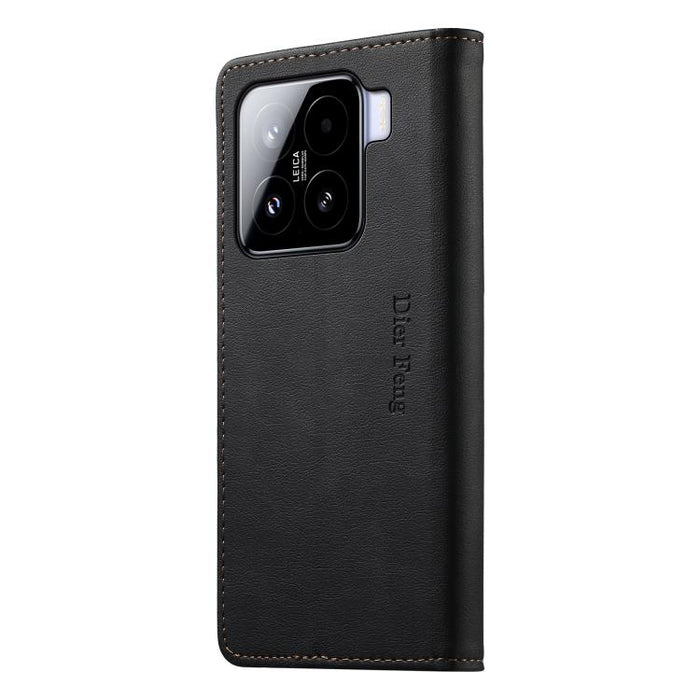 Funda para teléfono Dierfeng de cuero vegano con cierre magnético y protección RFID., For Xiaomi 15, For Xiaomi 14T Pro, For Xiaomi 14T, For Xiaomi Poco F6 / Redmi Turbo 3