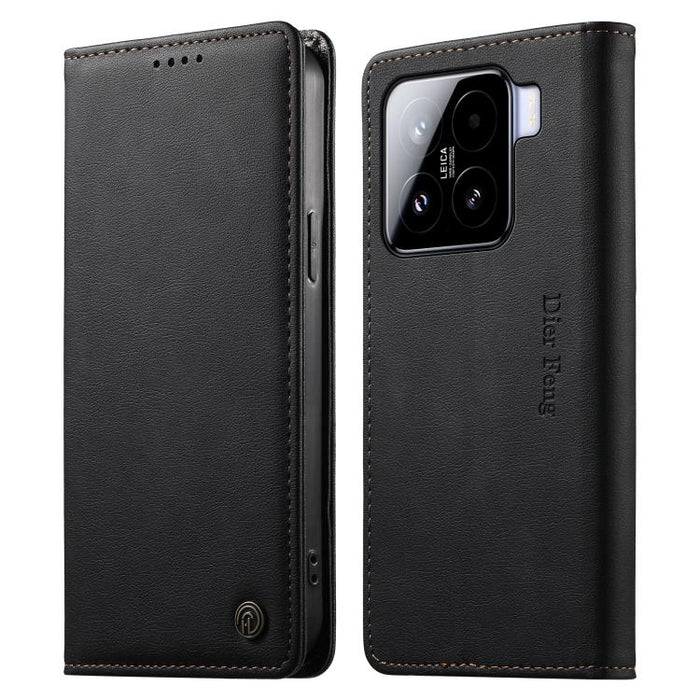 Funda para teléfono Dierfeng de cuero vegano con cierre magnético y protección RFID., For Xiaomi 15, For Xiaomi 14T Pro, For Xiaomi 14T, For Xiaomi Poco F6 / Redmi Turbo 3