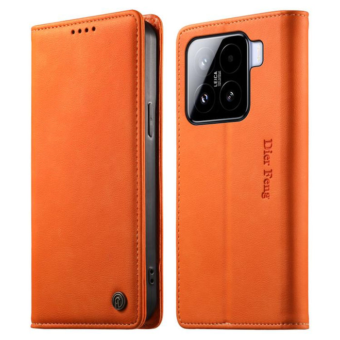 Funda para teléfono Dierfeng de cuero vegano con cierre magnético y protección RFID., For Xiaomi 15, For Xiaomi 14T Pro, For Xiaomi 14T, For Xiaomi Poco F6 / Redmi Turbo 3