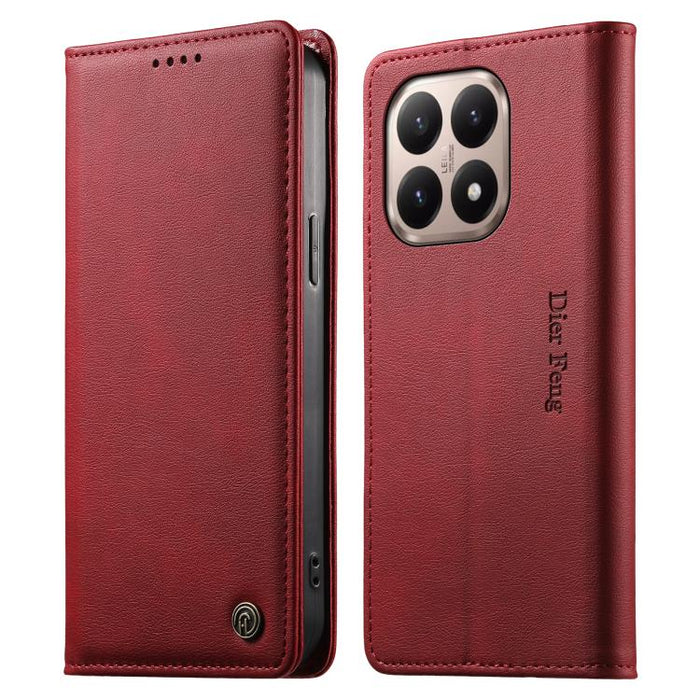 Funda para teléfono Dierfeng de cuero vegano con cierre magnético y protección RFID., For Xiaomi 17 Max 5G, For Xiaomi 17T Pro 5G, For Xiaomi 17T 5G, For Xiaomi Poco X8 Pro 5G / Redmi Turbo 5 5G, For Xiaomi 17 Ultra, For Xiaomi 17 Pro Max              ...