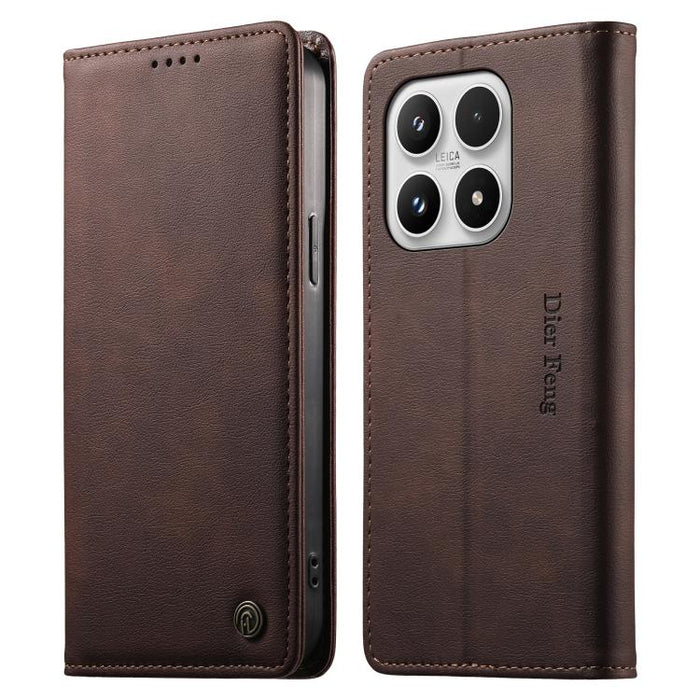 Funda para teléfono Dierfeng de cuero vegano con cierre magnético y protección RFID., For Xiaomi 17 Max 5G, For Xiaomi 17T Pro 5G, For Xiaomi 17T 5G, For Xiaomi Poco X8 Pro 5G / Redmi Turbo 5 5G, For Xiaomi 17 Ultra, For Xiaomi 17 Pro Max              ...