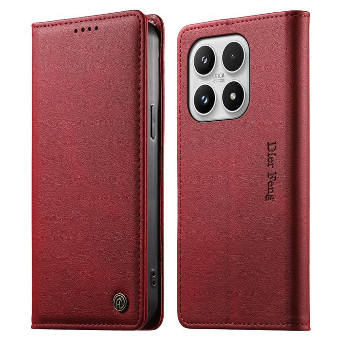 Funda para teléfono Dierfeng de cuero vegano con cierre magnético y protección RFID., For Xiaomi 17 Max 5G, For Xiaomi 17T Pro 5G, For Xiaomi 17T 5G, For Xiaomi Poco X8 Pro 5G / Redmi Turbo 5 5G, For Xiaomi 17 Ultra, For Xiaomi 17 Pro Max              ...