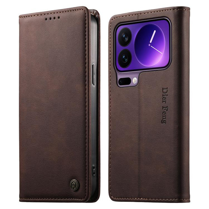 Funda para teléfono Dierfeng de cuero vegano con cierre magnético y protección RFID., For Xiaomi 17 Max 5G, For Xiaomi 17T Pro 5G, For Xiaomi 17T 5G, For Xiaomi Poco X8 Pro 5G / Redmi Turbo 5 5G, For Xiaomi 17 Ultra, For Xiaomi 17 Pro Max              ...