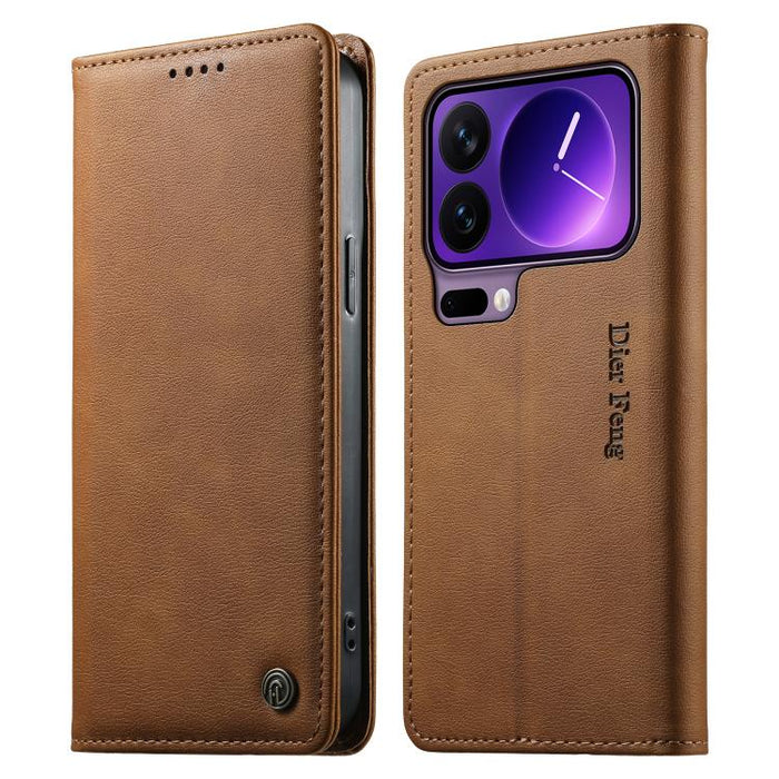 Funda para teléfono Dierfeng de cuero vegano con cierre magnético y protección RFID., For Xiaomi 17 Max 5G, For Xiaomi 17T Pro 5G, For Xiaomi 17T 5G, For Xiaomi Poco X8 Pro 5G / Redmi Turbo 5 5G, For Xiaomi 17 Ultra, For Xiaomi 17 Pro Max              ...