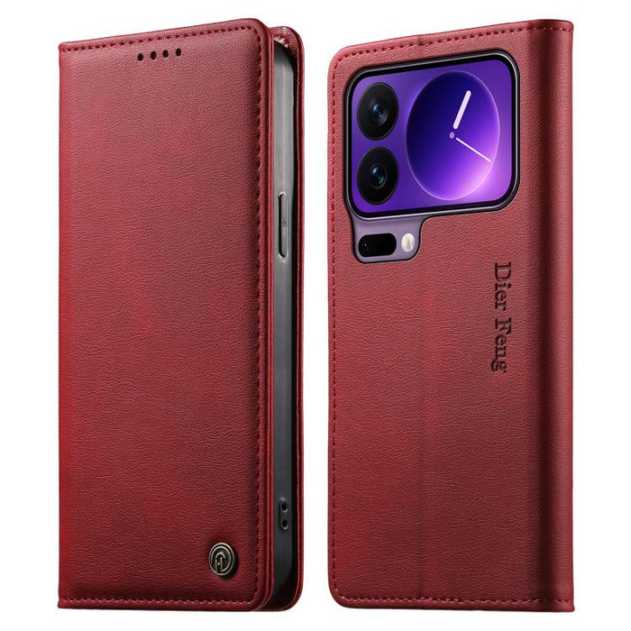 Funda para teléfono Dierfeng de cuero vegano con cierre magnético y protección RFID., For Xiaomi 17 Max 5G, For Xiaomi 17T Pro 5G, For Xiaomi 17T 5G, For Xiaomi Poco X8 Pro 5G / Redmi Turbo 5 5G, For Xiaomi 17 Ultra, For Xiaomi 17 Pro Max              ...