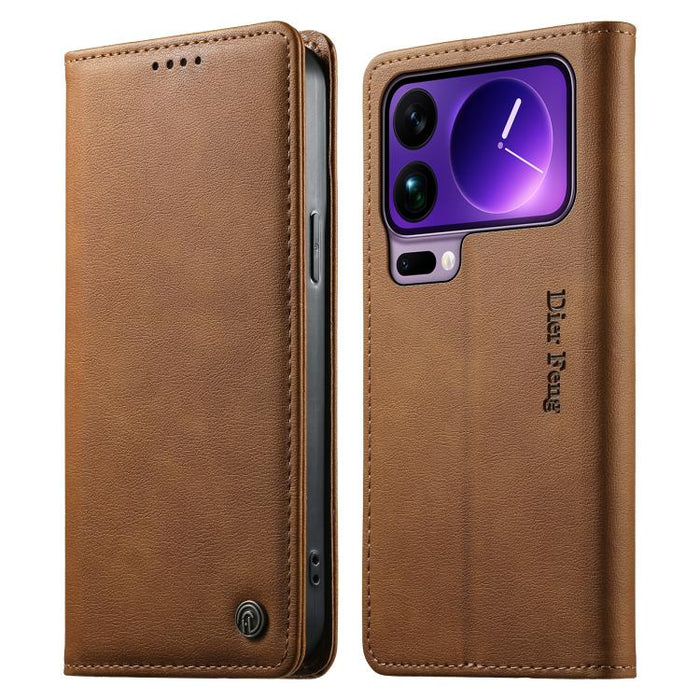 Funda para teléfono Dierfeng de cuero vegano con cierre magnético y protección RFID., For Xiaomi 17 Max 5G, For Xiaomi 17T Pro 5G, For Xiaomi 17T 5G, For Xiaomi Poco X8 Pro 5G / Redmi Turbo 5 5G, For Xiaomi 17 Ultra, For Xiaomi 17 Pro Max              ...
