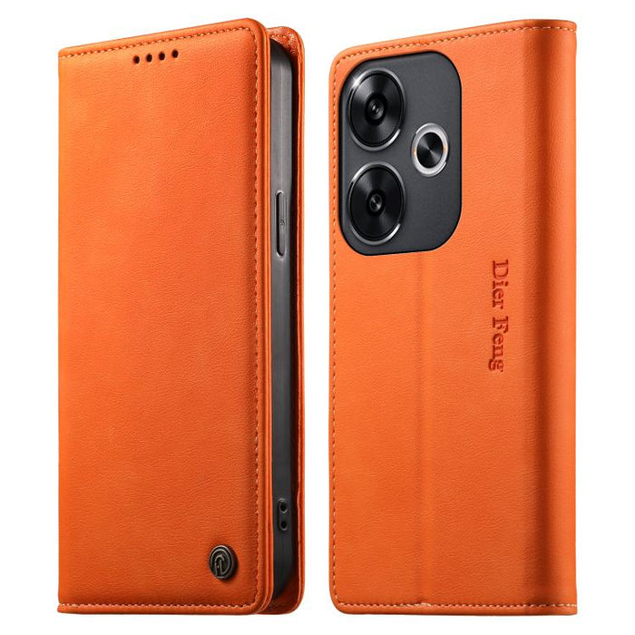 Funda para teléfono Dierfeng de cuero vegano con cierre magnético y protección RFID., For Xiaomi 15, For Xiaomi 14T Pro, For Xiaomi 14T, For Xiaomi Poco F6 / Redmi Turbo 3