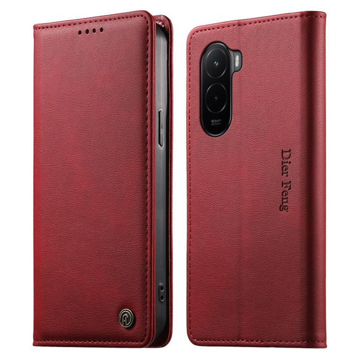 Funda para teléfono Dierfeng de cuero vegano con cierre magnético y protección RFID., For Xiaomi 17 Max 5G, For Xiaomi 17T Pro 5G, For Xiaomi 17T 5G, For Xiaomi Poco X8 Pro 5G / Redmi Turbo 5 5G, For Xiaomi 17 Ultra, For Xiaomi 17 Pro Max              ...
