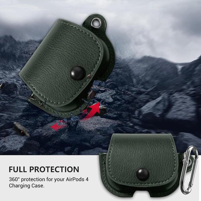 Funda protectora para auriculares de piel sintética estilo mochila XDcase con mosquetón, For AirPods Pro 3, For AirPods 4, For AirPods Pro 2 / 1