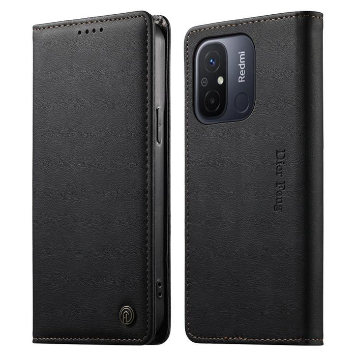 Funda para teléfono Dierfeng de cuero vegano con cierre magnético y protección RFID., For Redmi Note 12S / Note 11S 4G, For Redmi Note 12 4G Global, For Redmi 12C / 11A / Poco C55, For Redmi Note 12 Pro+ Global, For Redmi Note 12 Pro 5G Global / Speed ...