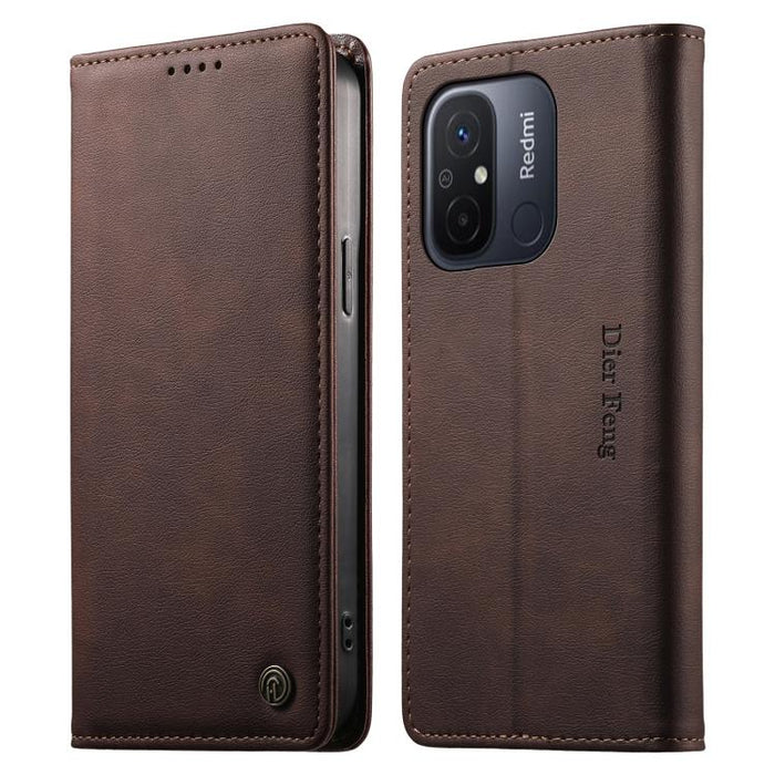 Funda para teléfono Dierfeng de cuero vegano con cierre magnético y protección RFID., For Redmi Note 12S / Note 11S 4G, For Redmi Note 12 4G Global, For Redmi 12C / 11A / Poco C55, For Redmi Note 12 Pro+ Global, For Redmi Note 12 Pro 5G Global / Speed ...