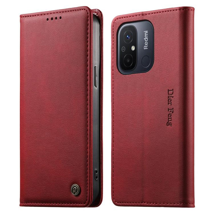 Funda para teléfono Dierfeng de cuero vegano con cierre magnético y protección RFID., For Redmi Note 12S / Note 11S 4G, For Redmi Note 12 4G Global, For Redmi 12C / 11A / Poco C55, For Redmi Note 12 Pro+ Global, For Redmi Note 12 Pro 5G Global / Speed ...