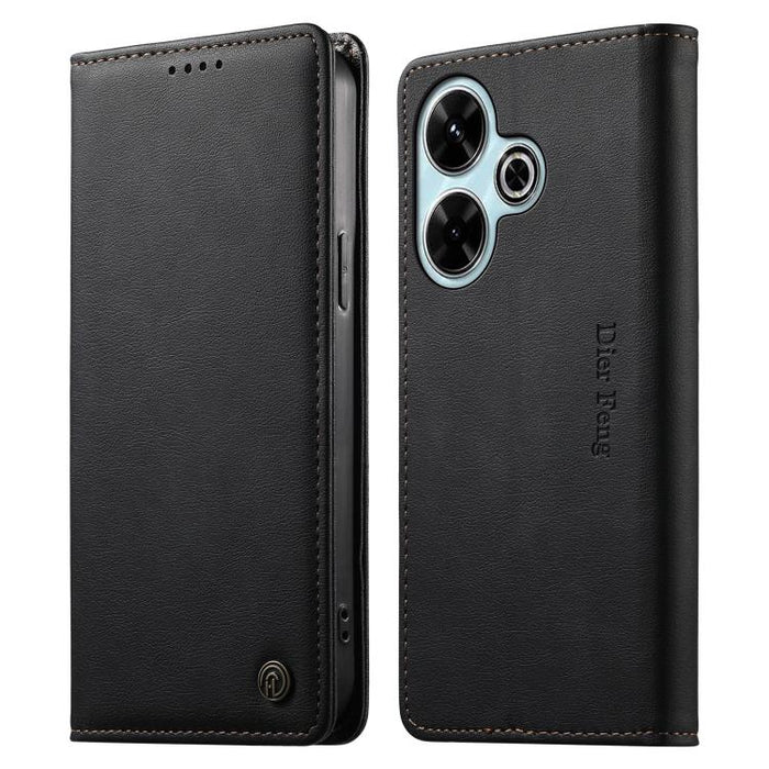 Funda para teléfono Dierfeng de cuero vegano con cierre magnético y protección RFID., For Redmi 14C 4G / 14R / A4 5G, For Redmi Note 14 Pro 4G, For Redmi Note 14 4G 163.25mm, For Redmi Note 14 Pro 5G / Note 14 Pro+ 5G, For Redmi K70 Ultra              ...