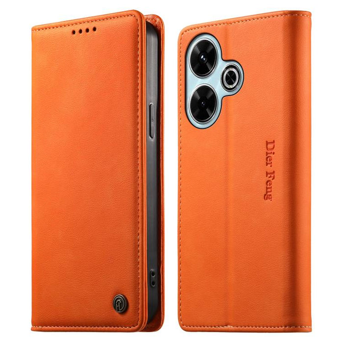 Funda para teléfono Dierfeng de cuero vegano con cierre magnético y protección RFID., For Redmi 14C 4G / 14R / A4 5G, For Redmi Note 14 Pro 4G, For Redmi Note 14 4G 163.25mm, For Redmi Note 14 Pro 5G / Note 14 Pro+ 5G, For Redmi K70 Ultra              ...