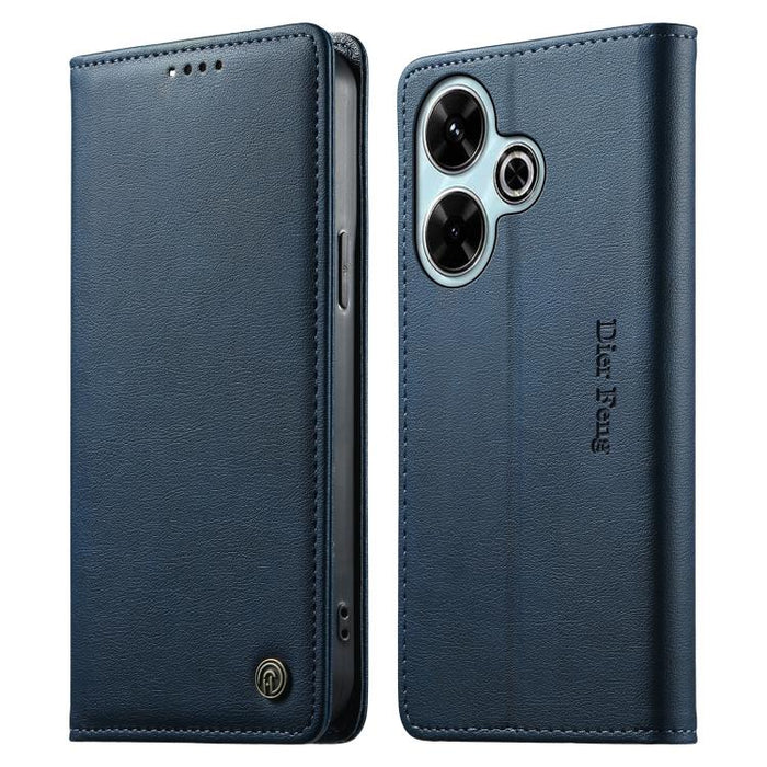 Funda para teléfono Dierfeng de cuero vegano con cierre magnético y protección RFID., For Redmi 14C 4G / 14R / A4 5G, For Redmi Note 14 Pro 4G, For Redmi Note 14 4G 163.25mm, For Redmi Note 14 Pro 5G / Note 14 Pro+ 5G, For Redmi K70 Ultra              ...