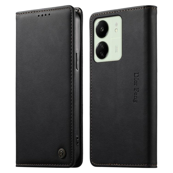 Funda para teléfono Dierfeng de cuero vegano con cierre magnético y protección RFID., For Redmi 14C 4G / 14R / A4 5G, For Redmi Note 14 Pro 4G, For Redmi Note 14 4G 163.25mm, For Redmi Note 14 Pro 5G / Note 14 Pro+ 5G, For Redmi K70 Ultra              ...