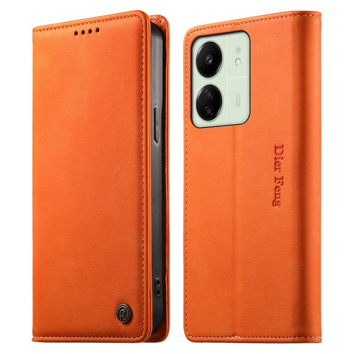 Funda para teléfono Dierfeng de cuero vegano con cierre magnético y protección RFID., For Redmi 14C 4G / 14R / A4 5G, For Redmi Note 14 Pro 4G, For Redmi Note 14 4G 163.25mm, For Redmi Note 14 Pro 5G / Note 14 Pro+ 5G, For Redmi K70 Ultra              ...