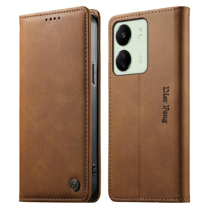 Funda para teléfono Dierfeng de cuero vegano con cierre magnético y protección RFID., For Redmi 14C 4G / 14R / A4 5G, For Redmi Note 14 Pro 4G, For Redmi Note 14 4G 163.25mm, For Redmi Note 14 Pro 5G / Note 14 Pro+ 5G, For Redmi K70 Ultra              ...