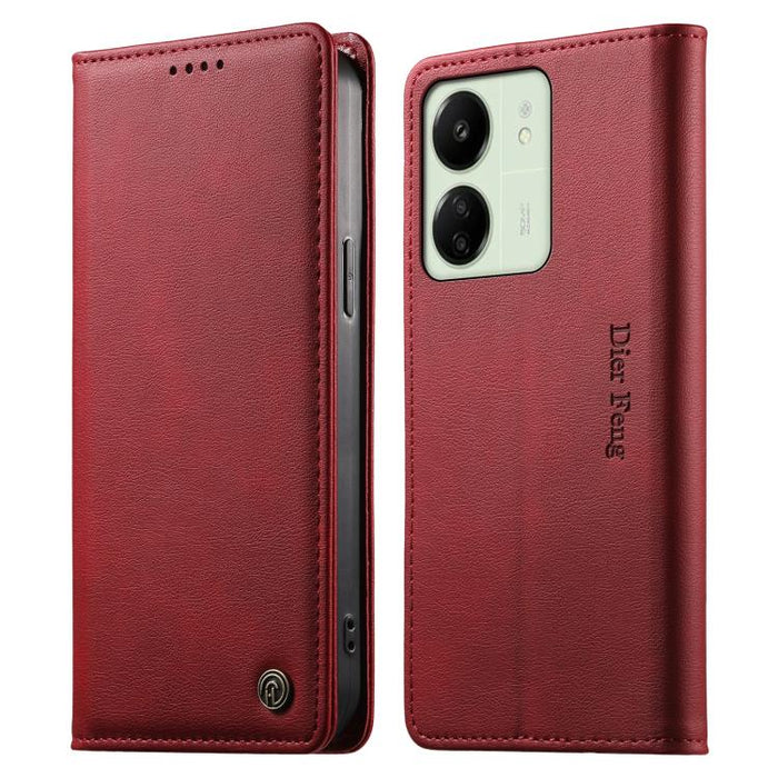 Funda para teléfono Dierfeng de cuero vegano con cierre magnético y protección RFID., For Redmi 14C 4G / 14R / A4 5G, For Redmi Note 14 Pro 4G, For Redmi Note 14 4G 163.25mm, For Redmi Note 14 Pro 5G / Note 14 Pro+ 5G, For Redmi K70 Ultra              ...
