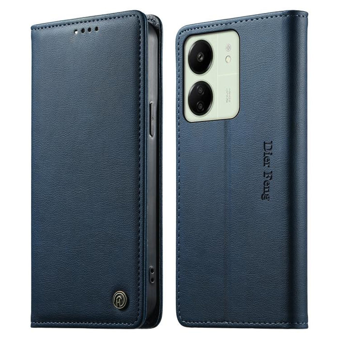 Funda para teléfono Dierfeng de cuero vegano con cierre magnético y protección RFID., For Redmi 14C 4G / 14R / A4 5G, For Redmi Note 14 Pro 4G, For Redmi Note 14 4G 163.25mm, For Redmi Note 14 Pro 5G / Note 14 Pro+ 5G, For Redmi K70 Ultra              ...