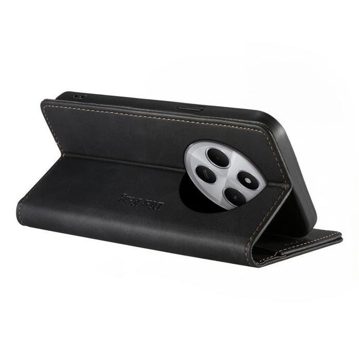 Funda para teléfono Dierfeng de cuero vegano con cierre magnético y protección RFID., For Redmi 14C 4G / 14R / A4 5G, For Redmi Note 14 Pro 4G, For Redmi Note 14 4G 163.25mm, For Redmi Note 14 Pro 5G / Note 14 Pro+ 5G, For Redmi K70 Ultra              ...