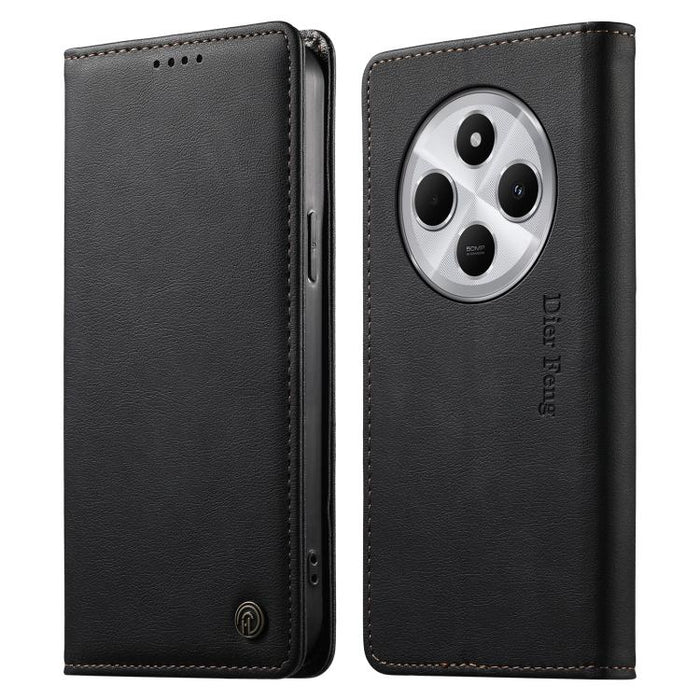 Funda para teléfono Dierfeng de cuero vegano con cierre magnético y protección RFID., For Redmi 14C 4G / 14R / A4 5G, For Redmi Note 14 Pro 4G, For Redmi Note 14 4G 163.25mm, For Redmi Note 14 Pro 5G / Note 14 Pro+ 5G, For Redmi K70 Ultra              ...
