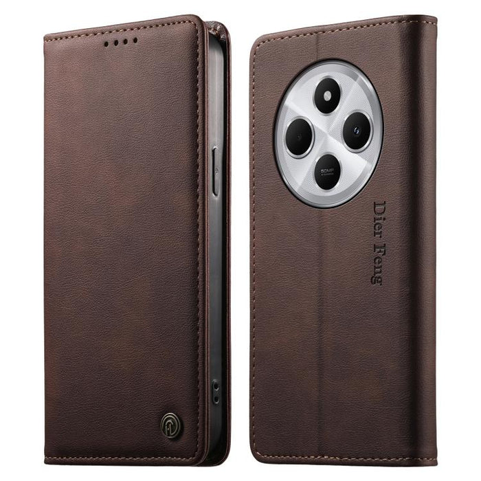 Funda para teléfono Dierfeng de cuero vegano con cierre magnético y protección RFID., For Redmi 14C 4G / 14R / A4 5G, For Redmi Note 14 Pro 4G, For Redmi Note 14 4G 163.25mm, For Redmi Note 14 Pro 5G / Note 14 Pro+ 5G, For Redmi K70 Ultra              ...