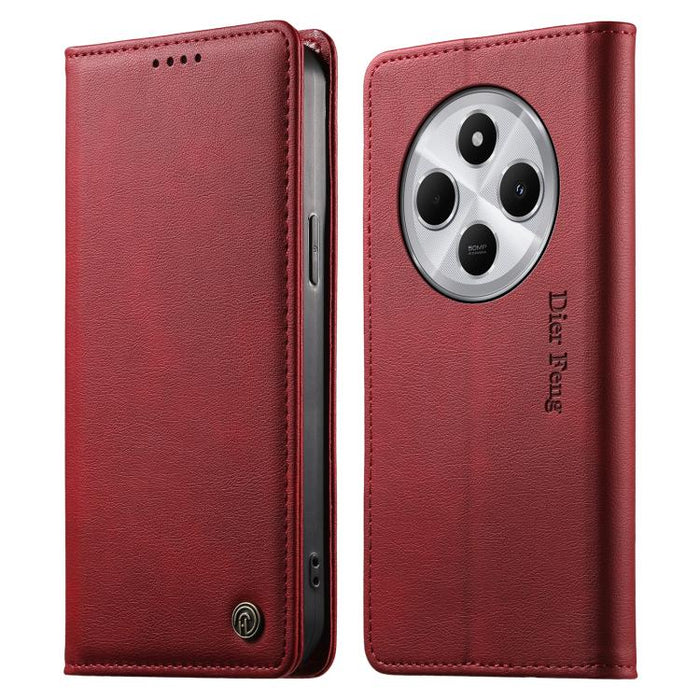Funda para teléfono Dierfeng de cuero vegano con cierre magnético y protección RFID., For Redmi 14C 4G / 14R / A4 5G, For Redmi Note 14 Pro 4G, For Redmi Note 14 4G 163.25mm, For Redmi Note 14 Pro 5G / Note 14 Pro+ 5G, For Redmi K70 Ultra              ...