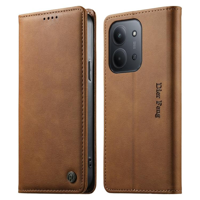 Funda para teléfono Dierfeng de cuero vegano con cierre magnético y protección RFID., For Redmi A7 Pro 171mm / Poco C85x 5G, For Redmi 15a 5G, For Redmi Turbo 5 Max / Poco X8 Pro Max, For Redmi Note 15 Pro+ 5G 163.3mm / Poco M8 Pro 5G                  ...