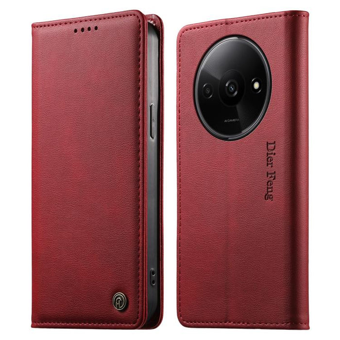 Funda para teléfono Dierfeng de cuero vegano con cierre magnético y protección RFID., For Redmi 14C 4G / 14R / A4 5G, For Redmi Note 14 Pro 4G, For Redmi Note 14 4G 163.25mm, For Redmi Note 14 Pro 5G / Note 14 Pro+ 5G, For Redmi K70 Ultra              ...
