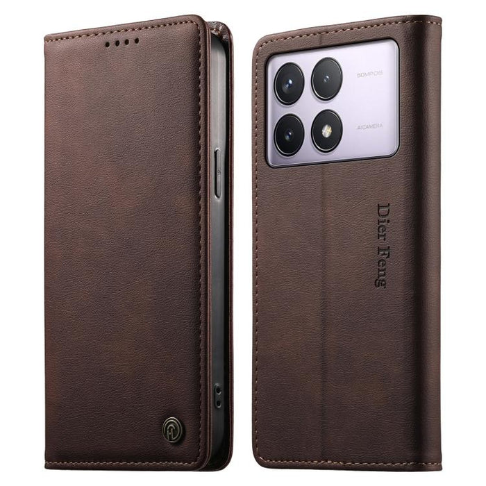 Funda para teléfono Dierfeng de cuero vegano con cierre magnético y protección RFID., For Redmi 14C 4G / 14R / A4 5G, For Redmi Note 14 Pro 4G, For Redmi Note 14 4G 163.25mm, For Redmi Note 14 Pro 5G / Note 14 Pro+ 5G, For Redmi K70 Ultra              ...